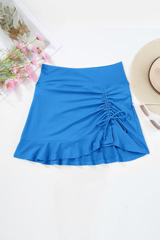 Shop Ruched Elastic Waist Swim Skirt - High-Quality U.S. Made Women’s Fashion with Free Fast Shipping