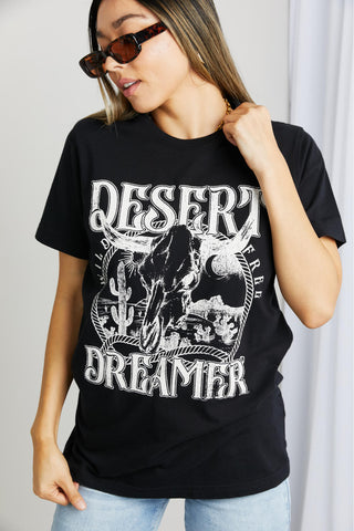 Shop mineB Full Size DESERT DREAMER Graphic Tee - High-Quality U.S. Made Women’s Fashion with Free & Fast Shipping