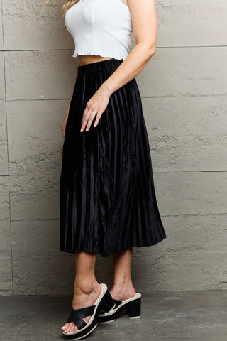 Shop Ninexis Accordion Pleated Flowy Midi Skirt - High-Quality U.S. Made Women’s Fashion with Free & Fast Shipping