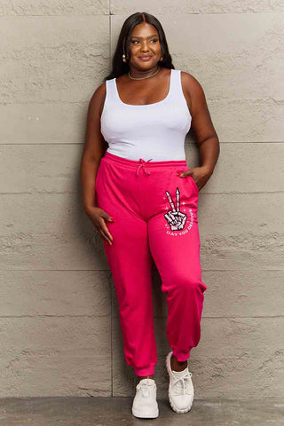 Shop Simply Love Simply Love Full Size Drawstring DAY YOU DESERVE Graphic Long Sweatpants - High-Quality U.S. Made Women’s Fashion with Free Fast Shipping