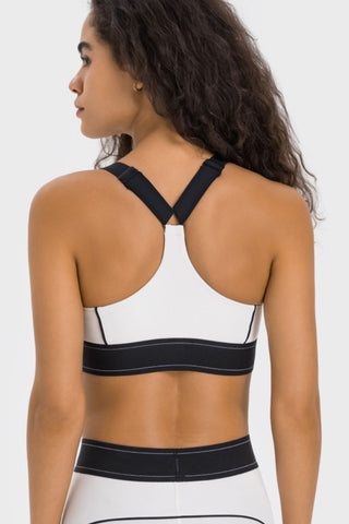 Shop Millennia Contrast Sports Bra - High-Quality U.S. Made Women’s Fashion with Free & Fast Shipping