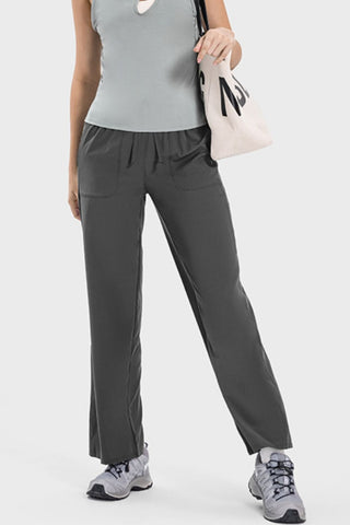 Shop Drawstring Pocketed Active Pants - High-Quality U.S. Made Women’s Fashion with Free & Fast Shipping