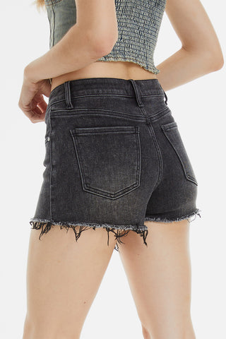 Shop BAYEAS Raw Hem Denim Shorts - High-Quality U.S. Made Women’s Fashion with Free & Fast Shipping