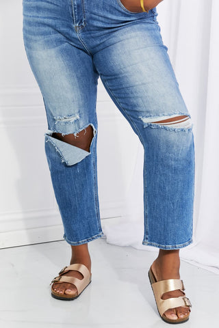 Shop RISEN Full Size Emily High Rise Relaxed Jeans - High-Quality U.S. Made Women’s Fashion with Free & Fast Shipping