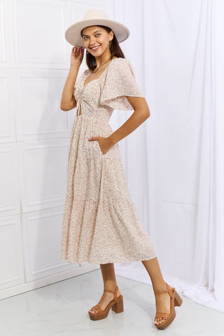 Shop HEYSON Let It Grow Full Size Floral Tiered Ruffle Midi Dress - High-Quality U.S. Made Women’s Fashion with Free & Fast Shipping