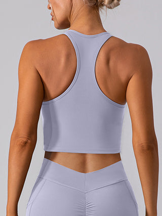 Shop Square Neck Racerback Cropped Tank - High-Quality U.S. Made Women’s Fashion with Free & Fast Shipping