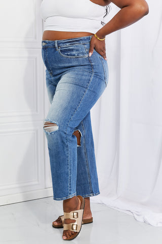 Shop RISEN Full Size Emily High Rise Relaxed Jeans - High-Quality U.S. Made Women’s Fashion with Free & Fast Shipping