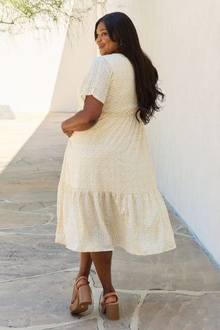 Shop HEYSON Spring Baby Full Size Kimono Sleeve Midi Dress in Cream - High-Quality U.S. Made Women’s Fashion with Free & Fast Shipping