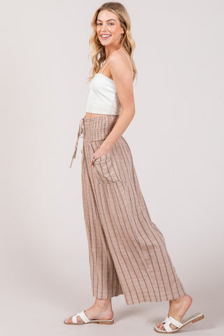 Shop SAGE + FIG Cotton Gauze Wash Stripe Pants - High-Quality U.S. Made Women’s Fashion with Free & Fast Shipping