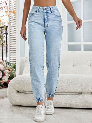 Shop High Waist Jeans with Pockets - High-Quality U.S. Made Women’s Fashion with Free & Fast Shipping