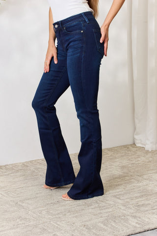 Shop Kancan Full Size Mid Rise Flare Jeans - High-Quality U.S. Made Women’s Fashion with Free & Fast Shipping