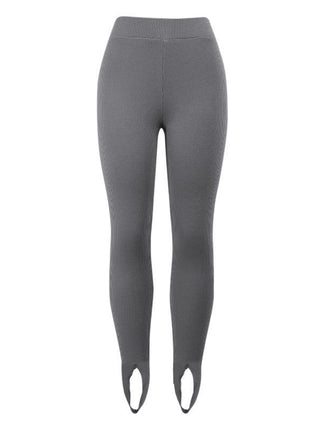 Shop Ribbed Mid Waist Leggings - High-Quality U.S. Made Women’s Fashion with Free & Fast Shipping