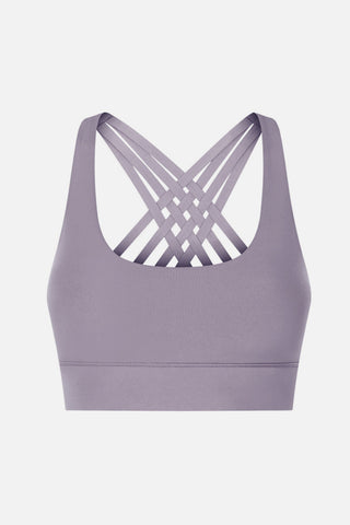 Shop Lavender Millennia Eight Strap Sports Bra - High-Quality U.S. Made Women’s Fashion with Free & Fast Shipping