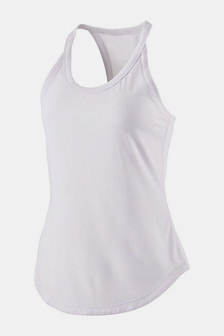 Shop White Scoop Neck Active Tank - High-Quality U.S. Made Women’s Fashion with Free & Fast Shipping