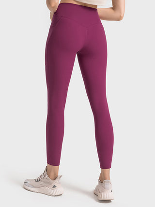 Shop Wide Waistband Active Leggings - High-Quality U.S. Made Women’s Fashion with Free & Fast Shipping