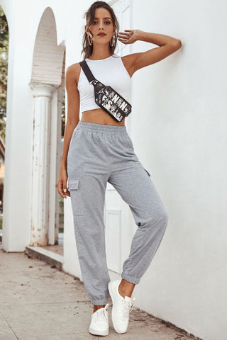 Shop Pocketed Long Sweatpants - High-Quality U.S. Made Women’s Fashion with Free Fast Shipping