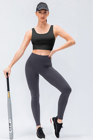 Shop Wide Waistband Slim Fit Active Leggings - High-Quality U.S. Made Women’s Fashion with Free & Fast Shipping