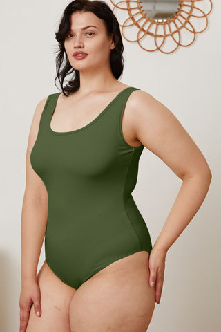 Shop Basic Bae Full Size Square Neck Sleeveless Bodysuit - High-Quality U.S. Made Women’s Fashion with Free & Fast Shipping