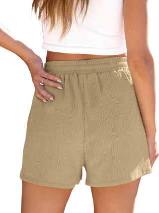 Shop Drawstring High Waist Shorts with Pockets - High-Quality U.S. Made Women’s Fashion with Free & Fast Shipping