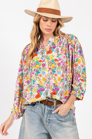 Shop SAGE + FIG Button Down Floral Shirt - High-Quality U.S. Made Women’s Fashion with Free & Fast Shipping