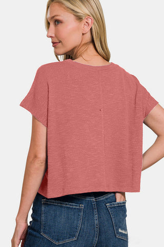 Shop Zenana Round Neck Short Sleeve T-Shirt - High-Quality U.S. Made Women’s Fashion with Free & Fast Shipping