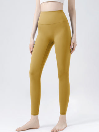 Shop Mustard High Waist Active Pants - High-Quality U.S. Made Women’s Fashion with Free & Fast Shipping