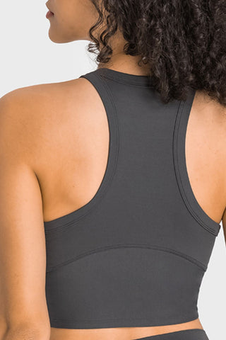 Shop Millennia Racerback Cropped Sports Tank - High-Quality U.S. Made Women’s Fashion with Free & Fast Shipping