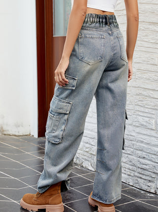 Shop Washed Jeans with Pockets - High-Quality U.S. Made Women’s Fashion with Free & Fast Shipping