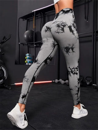 Shop Printed High Waist Active Pants - High-Quality U.S. Made Women’s Fashion with Free & Fast Shipping