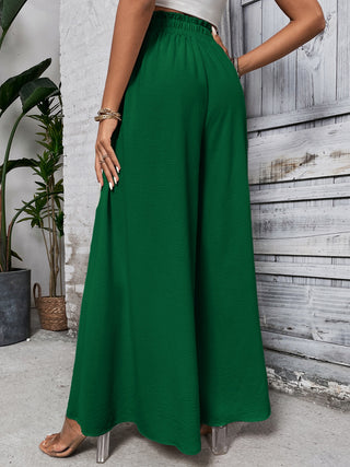 Shop Honey Tied High Waist Wide Leg Pants - High-Quality U.S. Made Women’s Fashion with Free & Fast Shipping