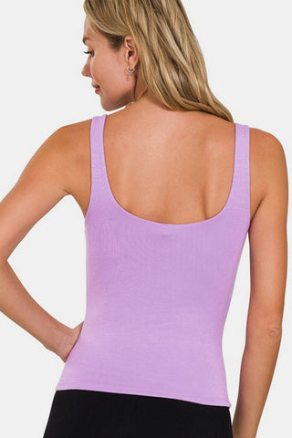 Shop Zenana V-Neck Slim Tank - High-Quality U.S. Made Women’s Fashion with Free & Fast Shipping