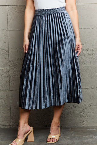 Shop Ninexis Accordion Pleated Flowy Midi Skirt - High-Quality U.S. Made Women’s Fashion with Free & Fast Shipping