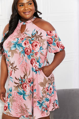 Shop Sew In Love Full Size Fresh-Cut Flowers Cold-Shoulder Dress - High-Quality U.S. Made Women’s Fashion with Free & Fast Shipping