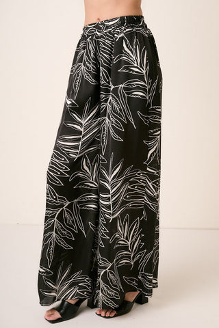 Shop Mittoshop Printed Wide Leg Pants - High-Quality U.S. Made Women’s Fashion with Free & Fast Shipping