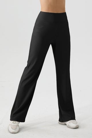 Shop High Waist Straight Active Pants - High-Quality U.S. Made Women’s Fashion with Free & Fast Shipping