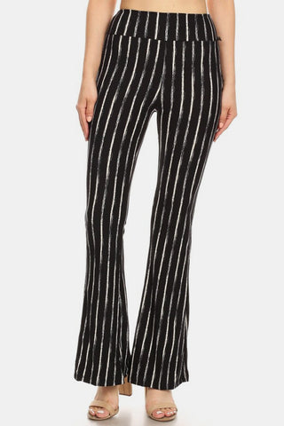 Shop Stripe Leggings Depot Striped High Waist Flare Pants - High-Quality U.S. Made Women’s Fashion with Free & Fast Shipping