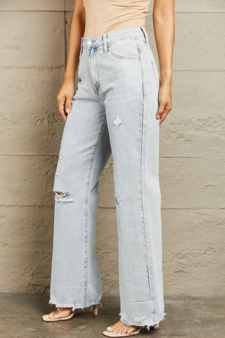 Shop BAYEAS High Waist Flare Jeans - High-Quality U.S. Made Women’s Fashion with Free Fast Shipping