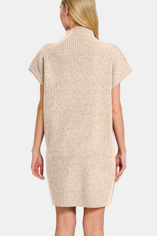 Shop Zenana Short Sleeve Sweater Mini Dress - High-Quality U.S. Made Women’s Fashion with Free & Fast Shipping