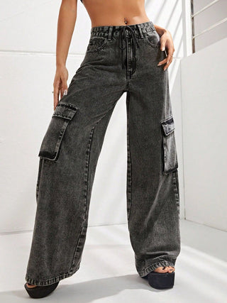 Shop Wide Leg Jeans with Pockets - High-Quality U.S. Made Women’s Fashion with Free & Fast Shipping