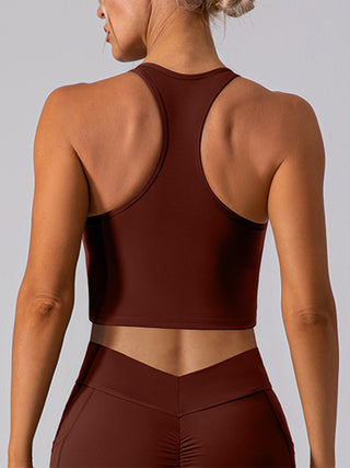 Shop Square Neck Racerback Cropped Tank - High-Quality U.S. Made Women’s Fashion with Free & Fast Shipping