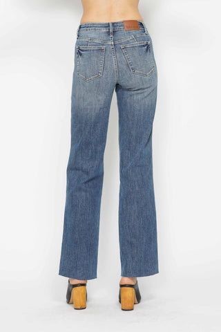 Shop Judy Blue Full Size Tummy Control Straight Jeans - High-Quality U.S. Made Women’s Fashion with Free & Fast Shipping