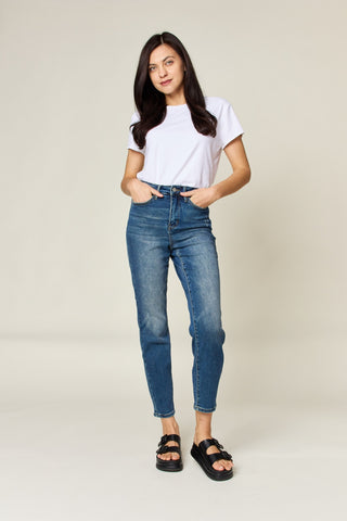 Shop Judy Blue Full Size Tummy Control High Waist Slim Jeans - High-Quality U.S. Made Women’s Fashion with Free & Fast Shipping