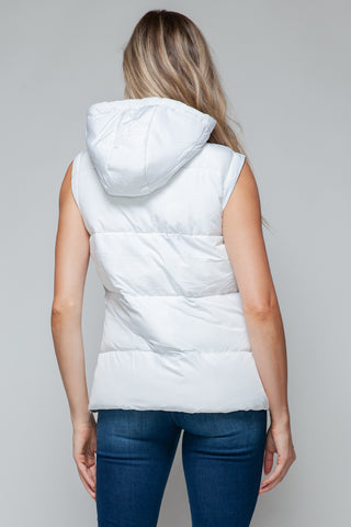 Shop Snobbish Snap and Zip Closure Hooded Vest - High-Quality U.S. Made Women’s Fashion with Free Fast Shipping