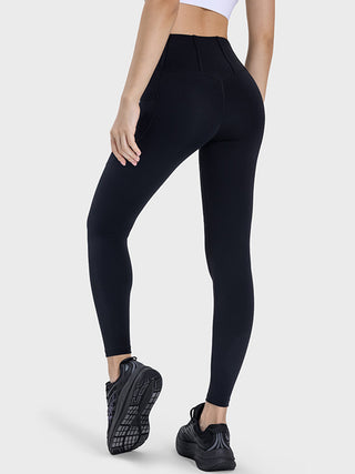 Shop Pocketed High Waist Active Leggings - High-Quality U.S. Made Women’s Fashion with Free & Fast Shipping