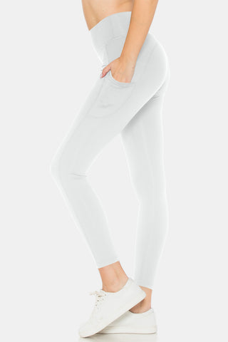 Shop White Leggings Depot High Waist Leggings with Pockets - High-Quality U.S. Made Women’s Fashion with Free & Fast Shipping