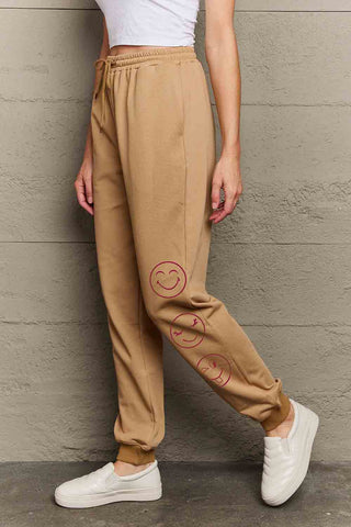 Shop Simply Love Full Size Emoji Graphic Sweatpants - High-Quality U.S. Made Women’s Fashion with Free Fast Shipping