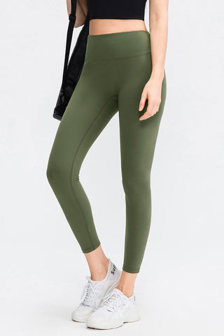 Shop Matcha Green High Waist Active Leggings - High-Quality U.S. Made Women’s Fashion with Free & Fast Shipping