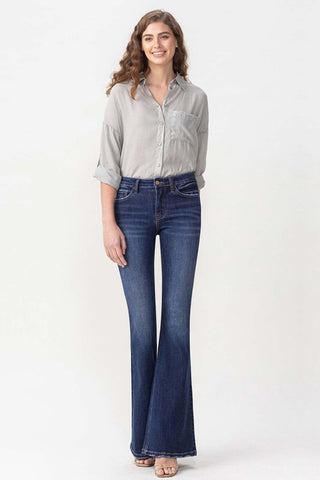 Shop Lovervet Full Size Joanna Midrise Flare Jeans - High-Quality U.S. Made Women’s Fashion with Free & Fast Shipping