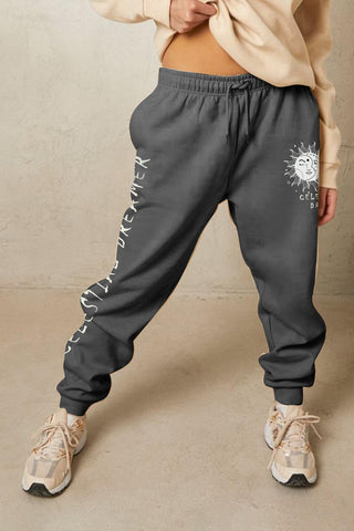 Shop Simply Love Full Size CELESTIAL DREAMER Graphic Sweatpants - High-Quality U.S. Made Women’s Fashion with Free & Fast Shipping