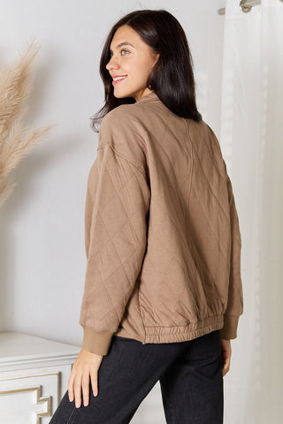 Shop Heimish Full Size Zip-Up Jacket with Pockets - High-Quality U.S. Made Women’s Fashion with Free & Fast Shipping